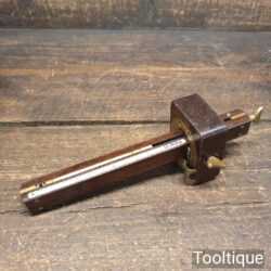 Rare Ulmia Rosewood Calibrated Mortice Gauge With Curved Fence Attachment