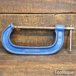 Vintage 6” Record Woodworking G Clamp Fine Thread - Good Condition