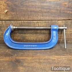 Vintage 8” Record Woodworking G Clamp Fine Thread - Good Condition