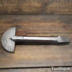 Vintage Blacksmiths Cast Steel Half Moon Anvil Stake - Locktool Broad Arrow