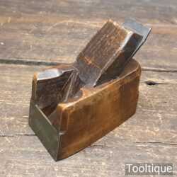 Antique Mackay Burley & Hays Beechwood Brass Fronted Bullnose Plane - Sharpened
