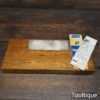 Vintage 6”x 2” Norton Bear Hard Arkansas Honing Stone - Wooden Drainage Frame