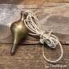 T25744 - Vintage miniature rare 2" Edward Preston brass plumb bob with steel tip in good used condition.