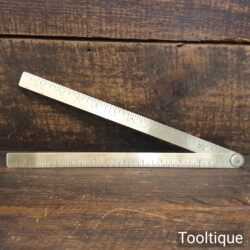 Vintage 24" J. Rabone & Sons No: 1243 Brass Folding Rule- Good Condition