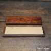 Nice Vintage Belgian Coticule Fine Sharpening Stone In Box - Lapped Flat