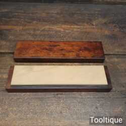 Nice Vintage Belgian Coticule Fine Sharpening Stone In Box - Lapped Flat
