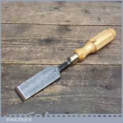 Vintage Woodcock Of Sheffield 1 ½” Wide Mortice Chisel - Boxwood Handle