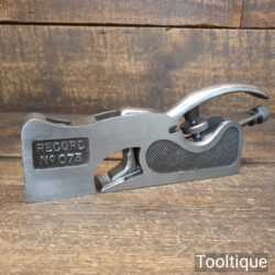 Vintage Record No: 073 Adjustable Throat Shoulder Plane - Fully Refurbished