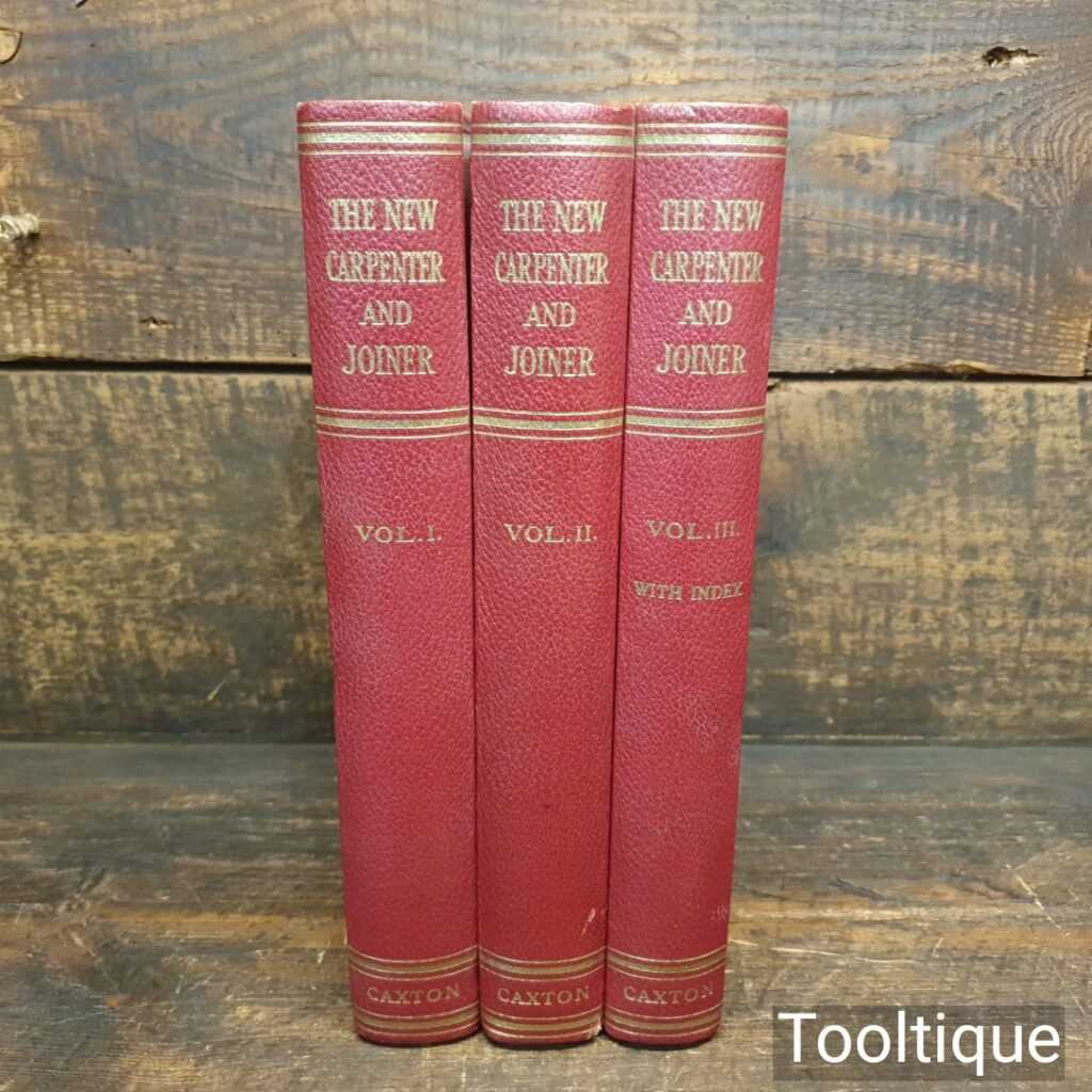 Vintage Set Of 3 The New Carpenter And Joiner Volumes 1-3 - Good Condition