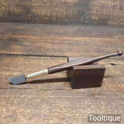 Vintage Radcliffe Rosewood & Brass Glass Cutter With Diamond Point