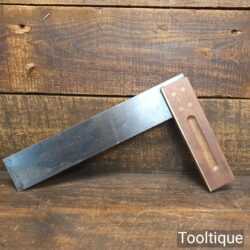 Vintage 12” Rosewood & Brass Try Square - Seen Little Use