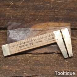 Vintage Rabone No: 1465 imperial Boxwood & Brass Caliper Rule - Good Condition