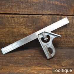 Vintage Rabone Cast Steel Adjustable Combination Square - Fully Refurbished