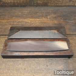 Vintage 8” x 1 ½” Fine Natural Slate Honing Stone In Box - Lapped Flat