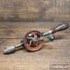 Antique Millers Falls No 2 Double Pinion Egg Beater Hand Drill - Rosewood Handles