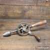 Vintage Double Pinion Egg Beater Hand Drill With Quick Release Chuck