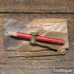 Vintage Helix 4” Solid Brass Pencil Compass - Good Condition