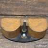 Vintage 6" Beechwood Wooden Hand Router Ebony Sole - Sharpened Honed