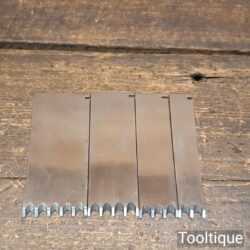 Scarce Vintage Set 4 Stanley Combination Plane Reeding Cutters - Good Condition