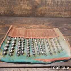 Vintage Set Of 13 Double Spur Screw Auger Bits - Sharpened Ready To Use