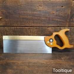Crisp Vintage No: 120 W. Tyzack & Turner 12” Brass Back Tenon Saw 14 TPI - Sharpened