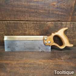 Vintage Robert Sorby 10” Brass Back Tenon Saw 11 TPI - Sharpened Refurbished
