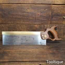 Vintage Henry Disston Philadelphia USA 14” Steel Back Tenon Saw - Sharpened Refurbished