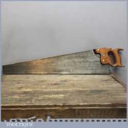 Vintage 26” Sheffield Superior Warranted Cross Cut Saw 5 tpi