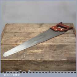 Vintage Sharp Sandvik 22” Cross Cut Hand Saw With 10 tpi