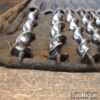 Vintage Set of 12 Ridgeway Spur Auger Bits 1" - 1/4" - Sharpened Ready To Use