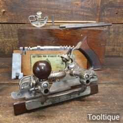 Vintage Early USA Boxed Stanley Rule & level No: 45 Combination Plough Plane - Refurbished