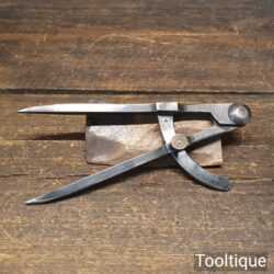 Vintage 7 ½” Cast Steel Square Leg Winged Divider - Good Condition