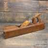 Vintage 17 ¾” Beechwood Badger Plane - Lapped Flat Ready To Use