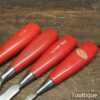 Vintage Set 4 Footprint Firmer Chisels ¼” - 1" Sharpened Honed Ready To Use