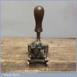 Vintage Quality Large No: 1851 Automatic Number Stamp Machine