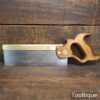 Vintage W. Tyzack & Turner Nonpareil 12” Brass Back Tenon Saw 15 TPI - Sharpened