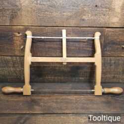Vintage 12” Marples Beechwood Bow Saw With Boxwood Tensioner - Good Condition
