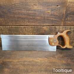 Vintage Thomas Turner Encore 14” Steel Back Tenon Saw 11 TPI - Sharpened