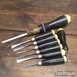 Vintage Set Of 8 No: Assorted Footprint Hand Tools - Good Condition
