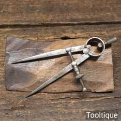 Vintage Moore & Wright 4 ½” Straight Steel Spring Dividers - Good Condition