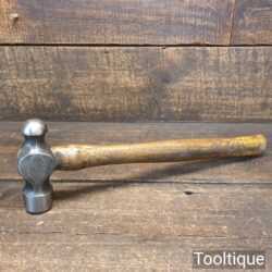 Vintage 1 ½ lb Solid Steel Ball Pein Hammer - Fully Refurbished