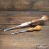 2 No: Vintage Turnscrew Screwdrivers Beechwood Handles - Good Condition