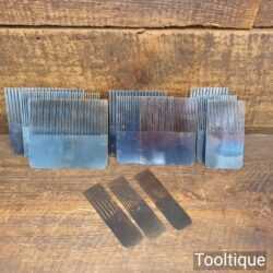 Vintage Full Set 12 String Steel Graining Combs in Metal Box - Good Condition