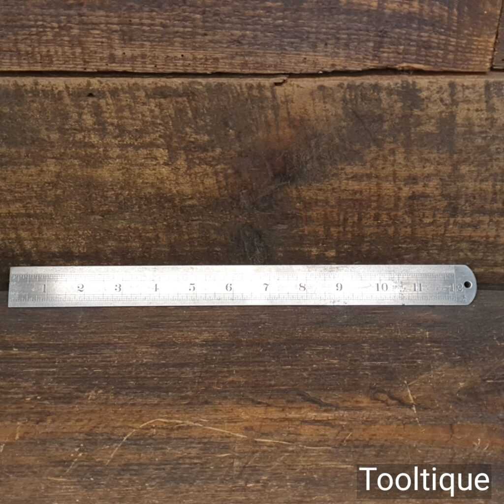 Vintage 12” Rabone Chesterman No: 28 Steel Rule - Good Condition