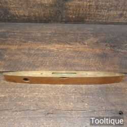 Vintage 12” Rabone Chesterman No: 1626 Beech Brass Spirit Level - Good Condition