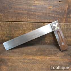 Rare Vintage Stanley Pat (3-16-97) 12” Imperial Calibrated Rosewood Brass Try Square