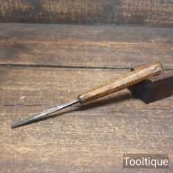 Vintage Woodcarving ⁵⁄₃₂” Gouge Chisel Beechwood Handle - Refurbished Sharpened