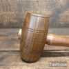 Multi-Purpose Lignum Vitae Barrel-Shaped Round-Faced Mallet - Beechwood Handle