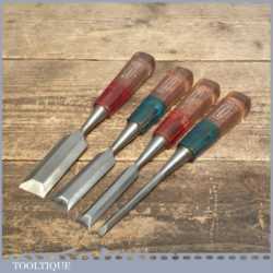 Vintage Set Of 4 Marples Bevel Edge Chisels 1” ¾” ½” ¼” Good Condition