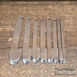 Vintage Set 8 Record Fluting Cutters 405 Combination Plane - Unused Condition